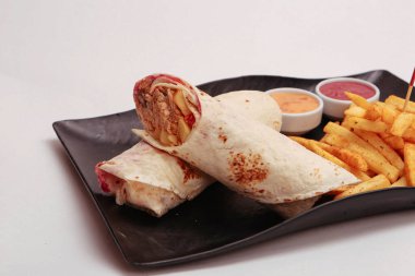 Lezzetli et eti, Türk kebap, sandviç dürümü.