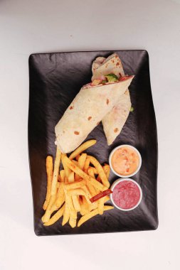 Lezzetli et eti, Türk kebap, sandviç dürümü.