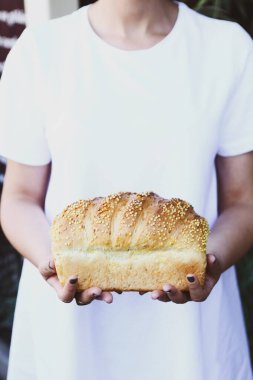 Lezzetli doğal estetik fırınlanmış ekmek