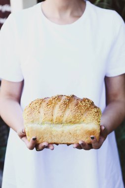 Lezzetli doğal estetik fırınlanmış ekmek