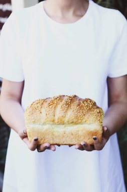 Lezzetli doğal estetik fırınlanmış ekmek