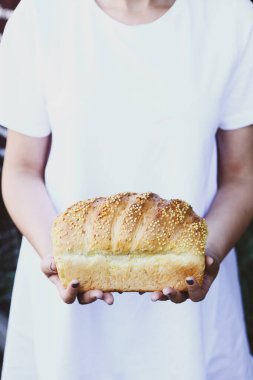 Lezzetli doğal estetik fırınlanmış ekmek