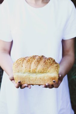 Lezzetli doğal estetik fırınlanmış ekmek