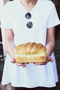 Lezzetli doğal estetik fırınlanmış ekmek