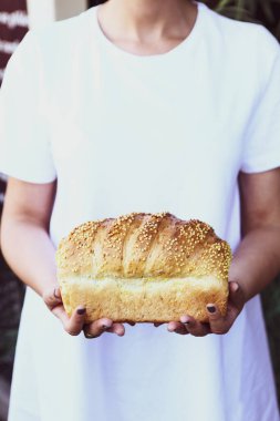 Lezzetli doğal estetik fırınlanmış ekmek