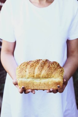 Lezzetli doğal estetik fırınlanmış ekmek