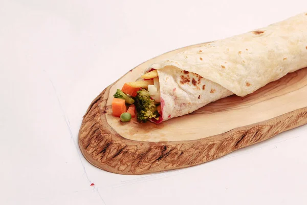 Heerlijk Vlees Durum Turkse Kebap Sandwich Wrap — Stockfoto