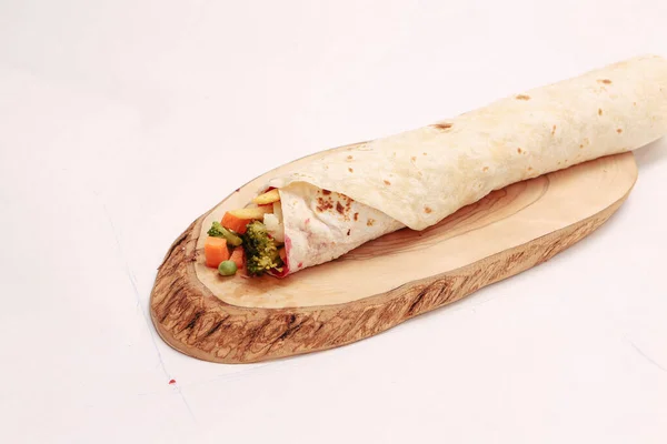 Délicieux Durum Viande Kebap Turc Sandwich Wrap — Photo