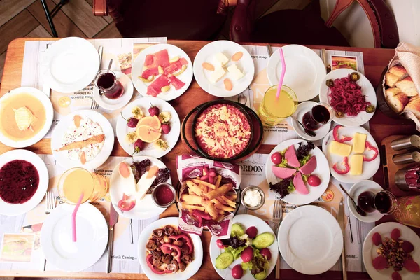 Rich Delicious Turkish Breakfast — Stock Photo, Image