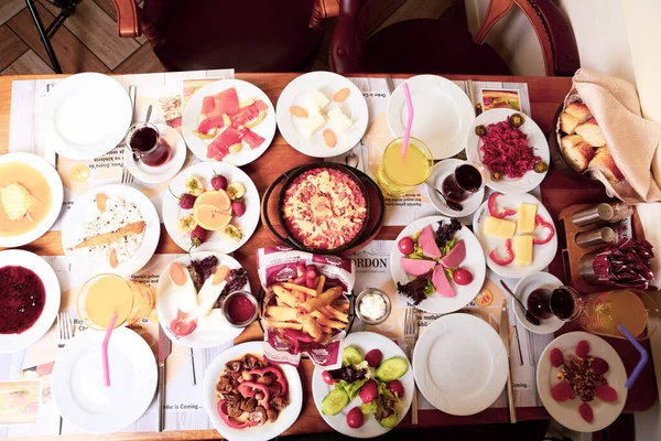 Rich Delicious Turkish Breakfast — Stock Photo, Image