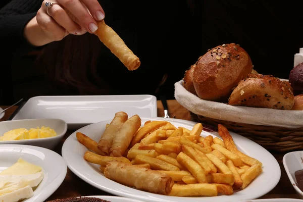 Rika Och Utsökt Turkisk Frukost — Stockfoto