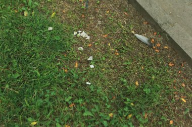 Yeşil yapay ot doğal arkaplan