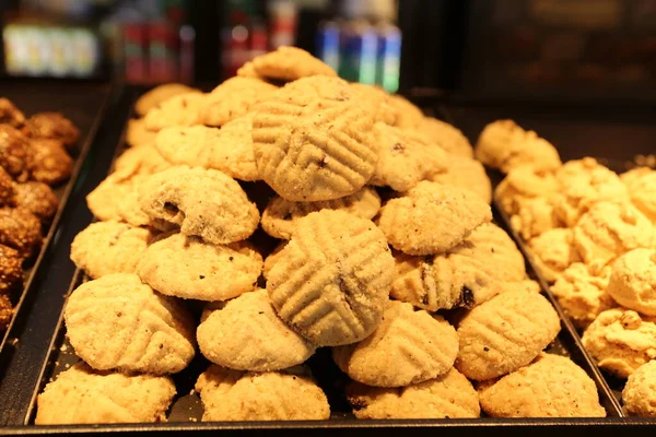 Grupo Galletas Surtidas Chip Chocolate Pasas Avena Chocolate Blanco — Foto de Stock