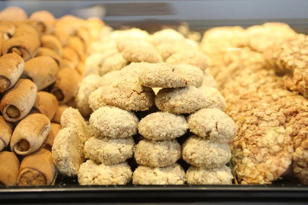 Grupo Galletas Surtidas Chip Chocolate Pasas Avena Chocolate Blanco — Foto de Stock