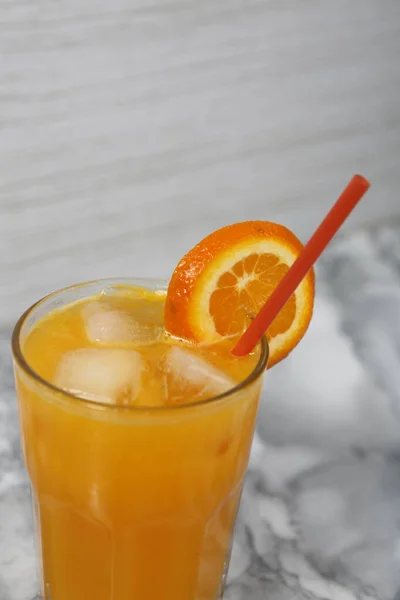 Glass Tasty Orange Juice — Φωτογραφία Αρχείου