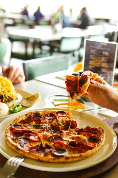 Delicious Mixture Pizza Italian Food — Stock Photo, Image