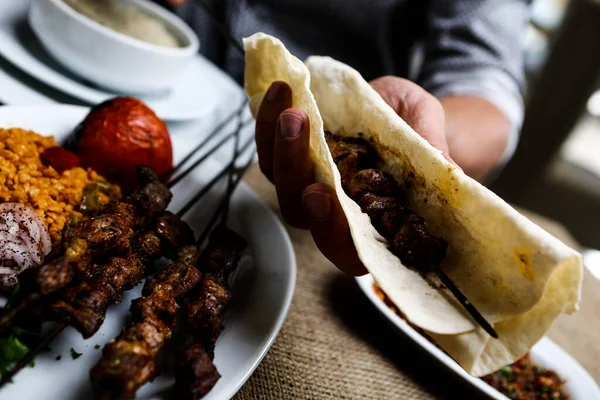 Turco Árabe Tradicional Ramadán Kebab — Foto de Stock