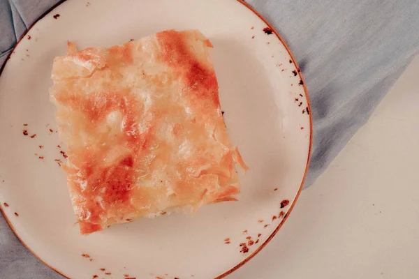 Deliciosa Pastelaria Com Recheio Queijo Feta — Fotografia de Stock