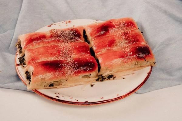 Deliciosa Pastelaria Com Recheio Queijo Feta — Fotografia de Stock