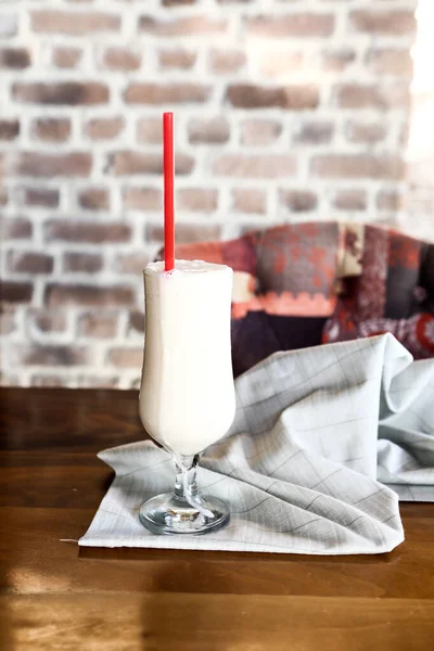 Iced Coffee Milk Iced Coffee Latte Woman Holding Glass Cup — Stockfoto