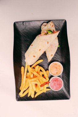 Lezzetli et eti, Türk kebap, sandviç dürümü.