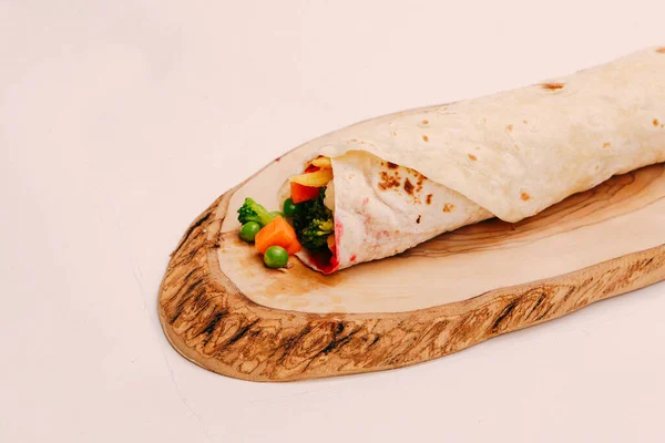 Heerlijk Vlees Durum Turkse Kebap Sandwich Wrap — Stockfoto