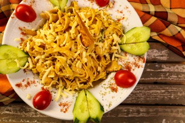 Lezzetli soslu lezzetli klasik İtalyan makarnası..