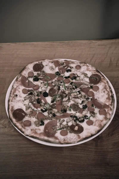 Amestec Delicios Pizza Mâncare Italiană — Fotografie, imagine de stoc