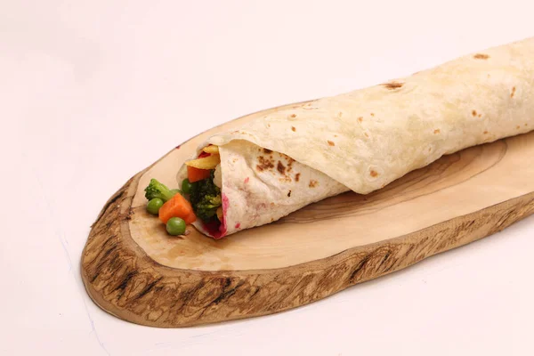 Delicious Meat Durum Turkish Kebap Sandwich Wrap — Stock Photo, Image