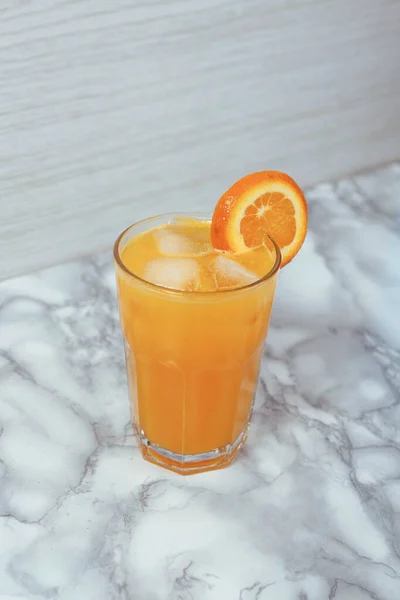 Glass Tasty Orange Juice — Φωτογραφία Αρχείου