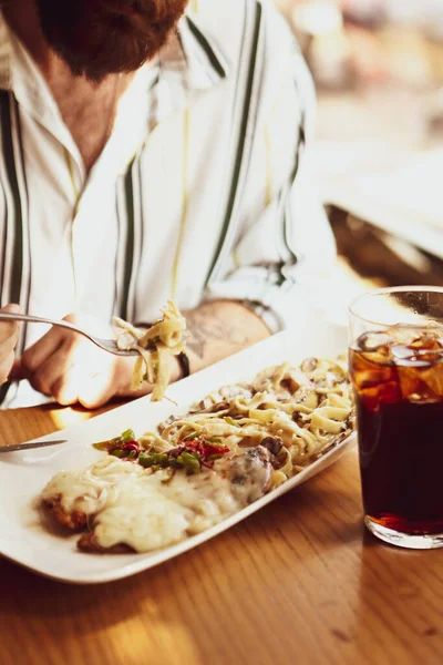 Lekker Smakelijke Klassieke Italiaanse Pasta Met Een Heerlijke Saus — Stockfoto