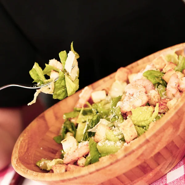 Prato Salada Fresca Com Verduras Misturadas — Fotografia de Stock