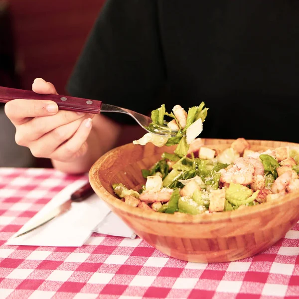 Prato Salada Fresca Com Verduras Misturadas — Fotografia de Stock