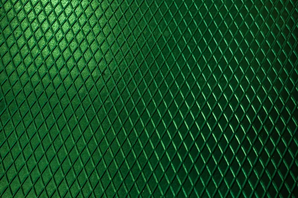 Yeşil Metal Desenli Çelik Arka Plan Delinmiş Metal Levha — Stok fotoğraf