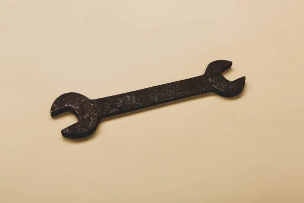 Rusty Auto Wrench White Background — Stock Photo, Image