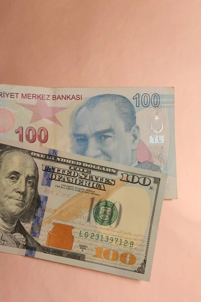 Банкноты Доллары Турции — стоковое фото
