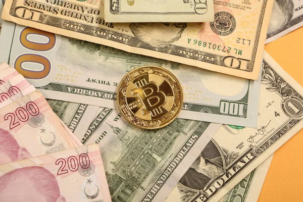 Dollars Bitcoin — 스톡 사진