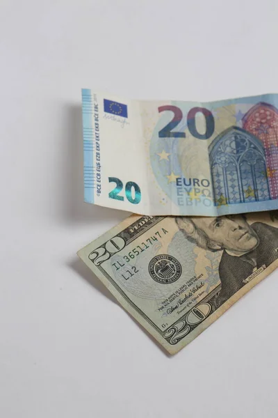 Dinero Dólares Billetes Euros — Foto de Stock