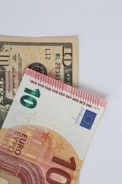 Oss Dollar Och Euro Sedel Pengar — Stockfoto