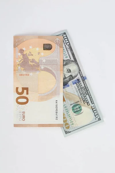 Денежные Средства Долларах Сша Евро — стоковое фото