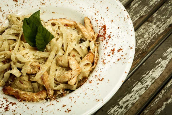 Tasty Appetizing Classic Italian Pasta Delicious Sauce — Stock Photo, Image