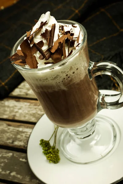 Iced Coffee Milk Iced Coffee Latte Woman Holding Glass Cup — Stockfoto