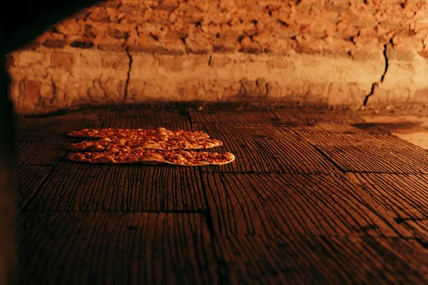 Restaurante Pita Pão Pide Cozinhar Forno Fogão Imagem Conceito Padaria — Fotografia de Stock