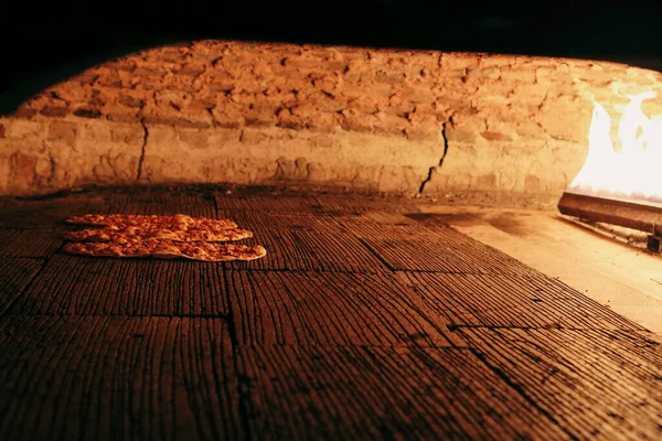 Restaurante Pita Pide Pan Cocinado Horno Estufa Panadería Panadería Imagen — Foto de Stock