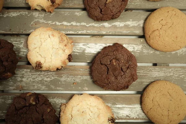 Pliki Cookie Ciemnej Czekolady — Zdjęcie stockowe