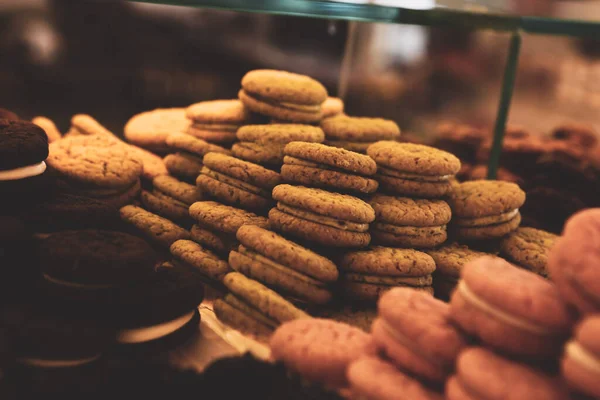 Grupo Galletas Surtidas Chip Chocolate Pasas Avena Chocolate Blanco — Foto de Stock