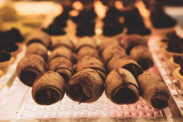 Группа Разнообразных Печенек Шоколадная Крошка Изюм Овсянки Белый Шоколад — стоковое фото