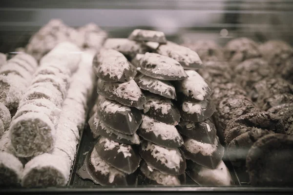 Grupo Galletas Surtidas Chip Chocolate Pasas Avena Chocolate Blanco — Foto de Stock