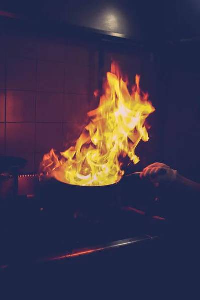 Carne Saute Turco Sote Com Torta Cabelo Carne Sac Tava — Fotografia de Stock