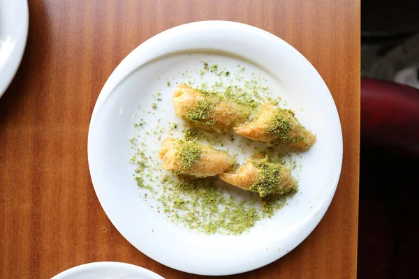 Sobremesa Tradicional Turca Baklava Com Caju Nozes Baklava Caseira Com — Fotografia de Stock